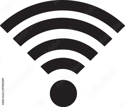 Wi-Fi signal icon on a white background graphic symbol