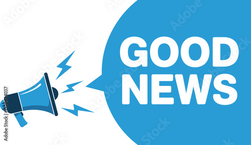 Good news, celebratory message concept with joyful expression, hope and achievement theme for modern announcement and motivational design.