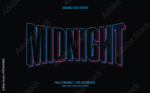 Glowing neon text midnight sign.