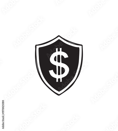 Shield with Dollar Sign Icon Representing Financial Security. Free Download Shield with Dollar Sign Icon Representing Financial Security. - GFXLoad