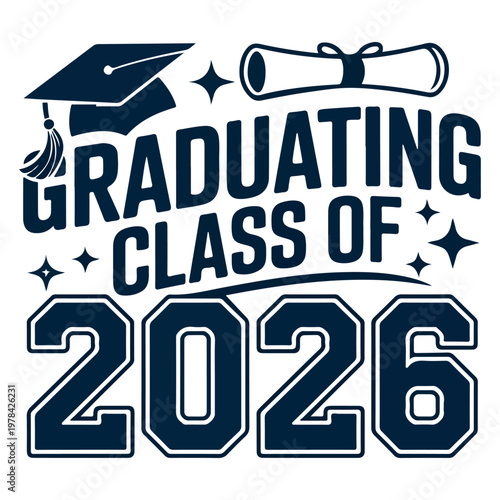 Class of 2025 Lettering Design – Graduation Greeting, Invitation & Celebration Vector