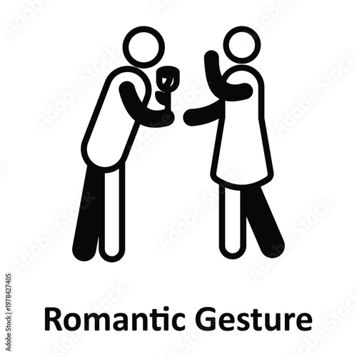  Romantic Gesture Vector icon which can easily modify or edit