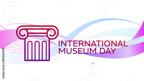 International Museum Day - banner, poster, card - vector illustration