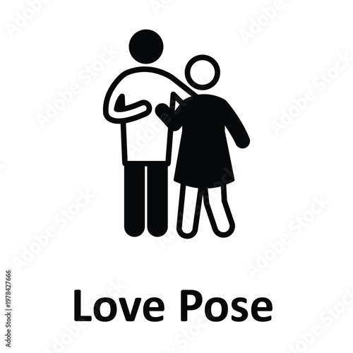 Love Pose Vector icon which can easily modify or edit
