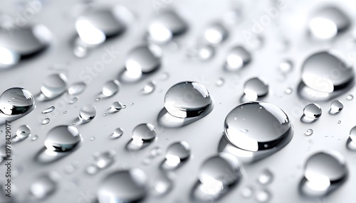 water drops on a metal surface