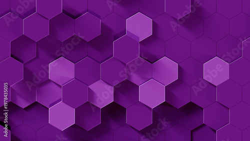 purple honeycomb abstract background 4k resolution. 3d ilustration	