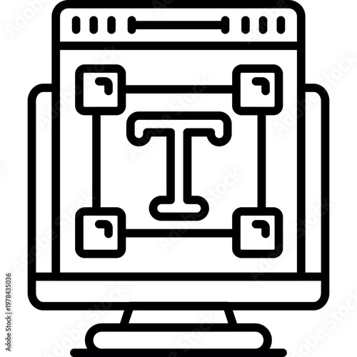 Typography Icon Vector Element