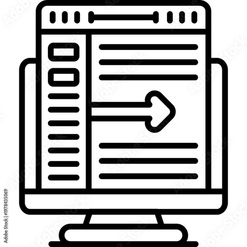 Sidebar Icon Vector Element