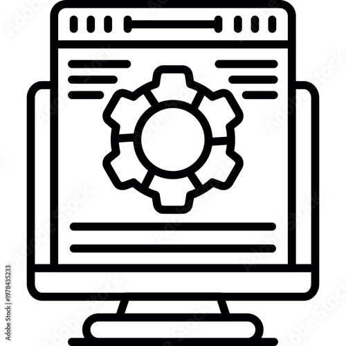 Website Maintenance Icon Vector Element