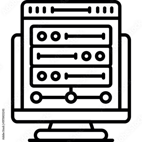 Hosting Icon Vector Element