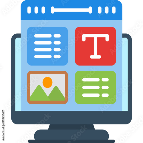 Web Fonts Icon Vector Element