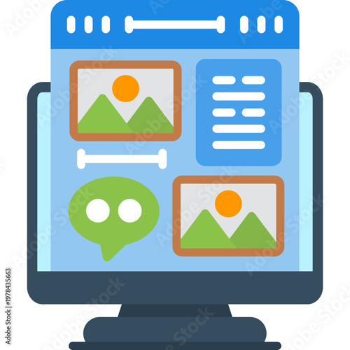 Content Management Icon Vector Element