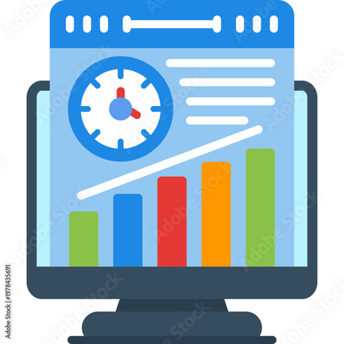 Page Speed Icon Vector Element