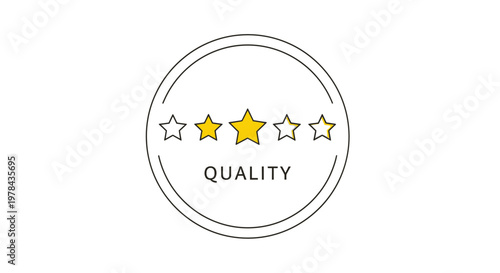 Quality Rating Badge Icon.