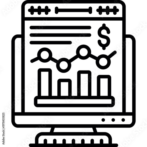 Online Trading Icon Vector Element