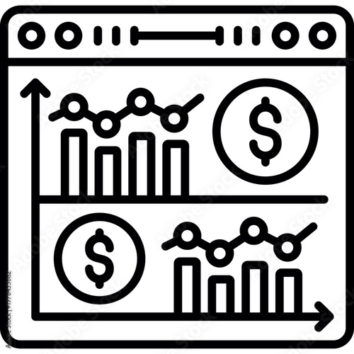 Market Depth Icon Vector Element