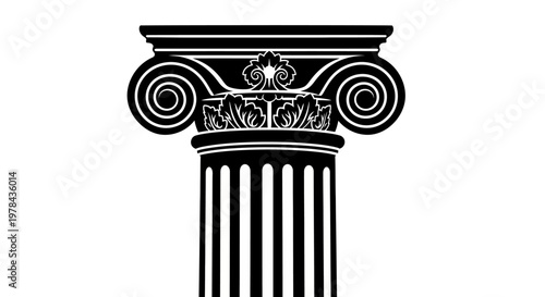 Detailed ancient Greek column capital.