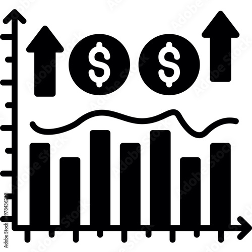 Moving Average Icon Vector Element