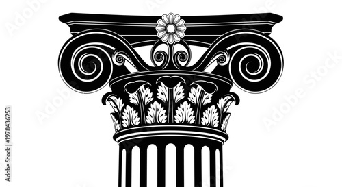 Detailed ancient Greek column capital.