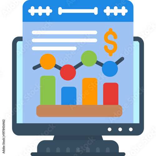 Online Trading Icon Vector Element