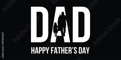 Happy father's day silhouette a loving tribute to dads