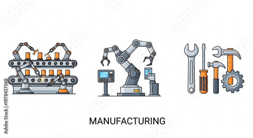 Industrial Manufacturing Automation Technology and Tools.