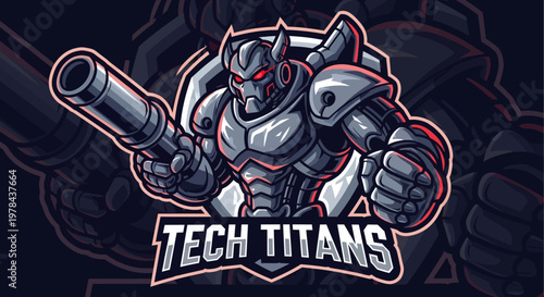 A futuristic 3D illustration of a metal cyborg head wearing a high-tech helmet with graffiti spray balloon art on the wall in a dark space science fiction setting