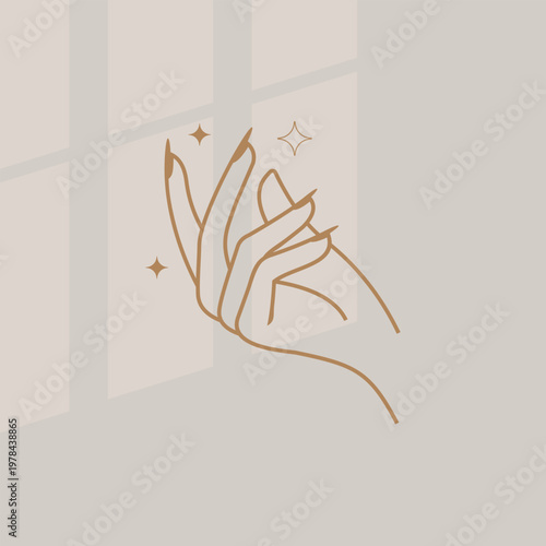 feminine nail woman logo