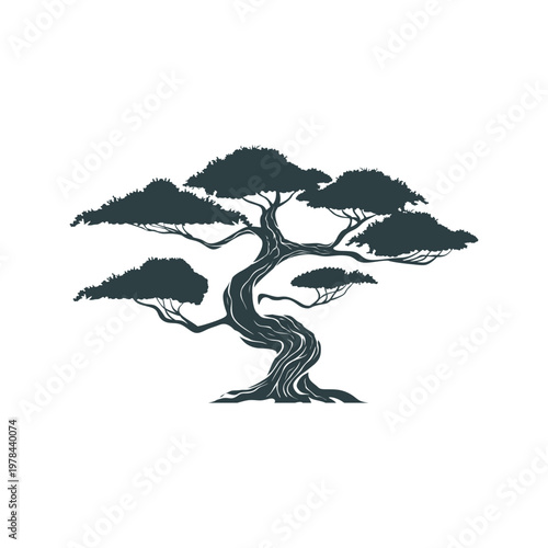 Vintage Bonsai Tree Logo