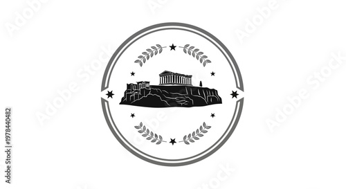 Black and white Capitol Building icon.