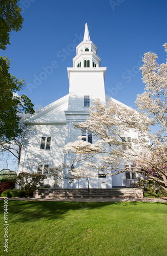 Exterior of Presbyterian Church on sunny day