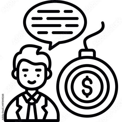 Debtor Icon Vector Element