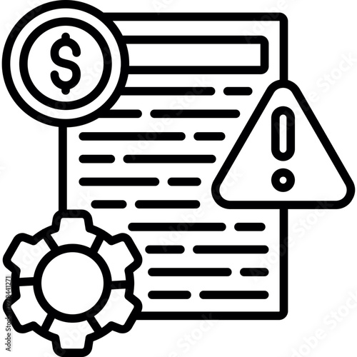 Overdue Payment Icon Vector Element
