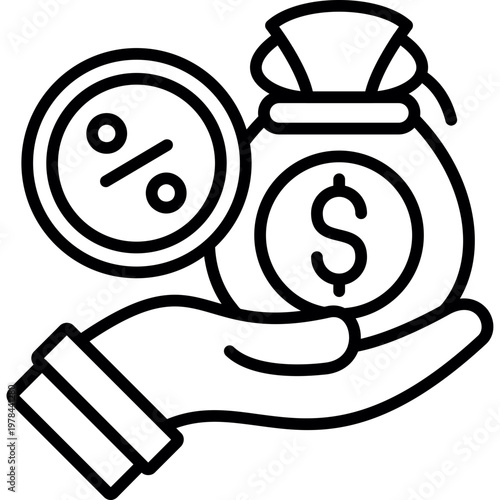 Debt Icon Vector Element