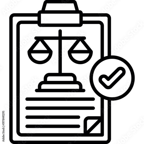 Court Filing Icon Vector Element