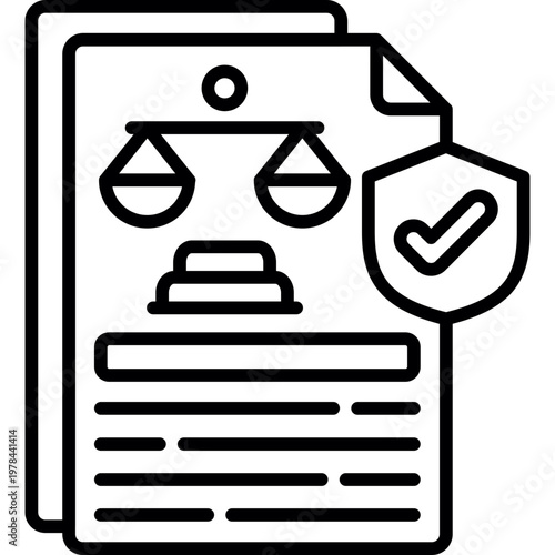 Legal Notice Icon Vector Element