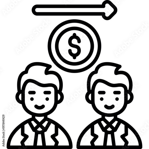 Creditor Meeting Icon Vector Element