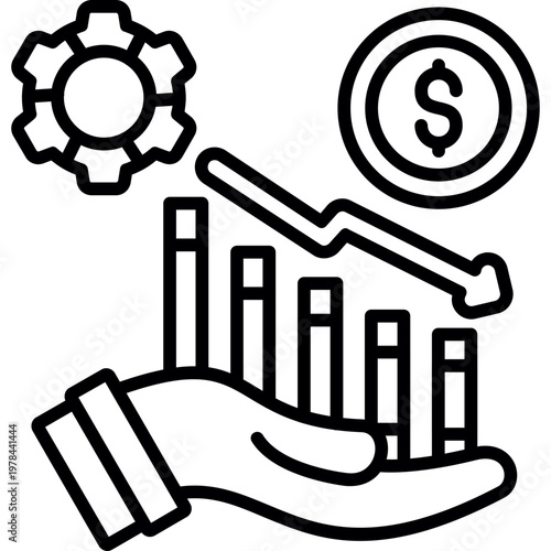 Bankruptcy Court Icon Vector Element
