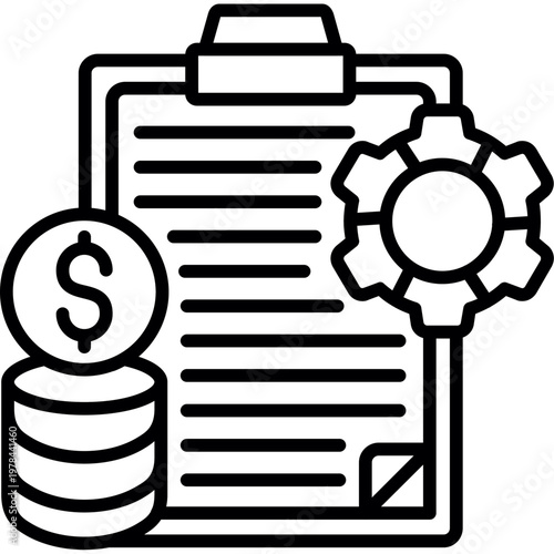 Debt Management Icon Vector Element