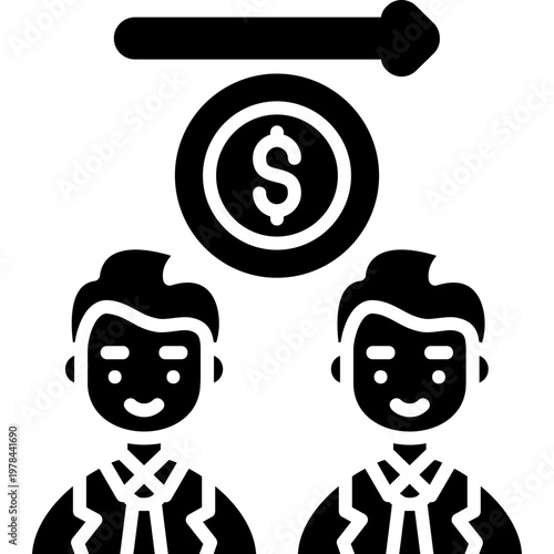 Creditor Meeting Icon Vector Element