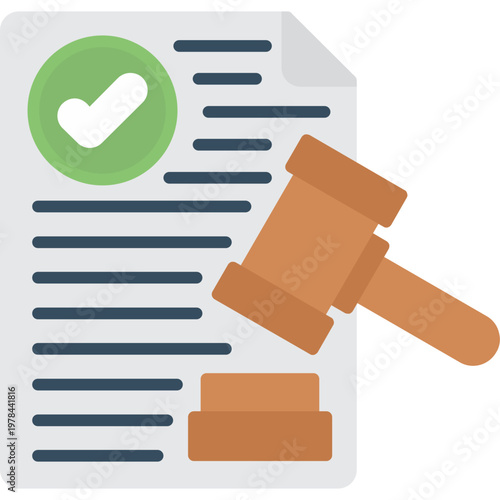 Legal Action Icon Vector Element