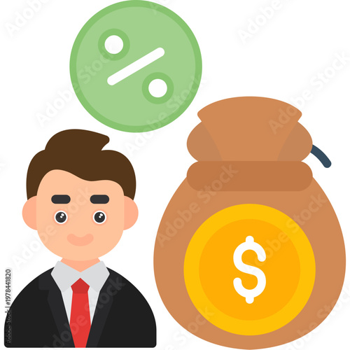 Creditor Icon Vector Element