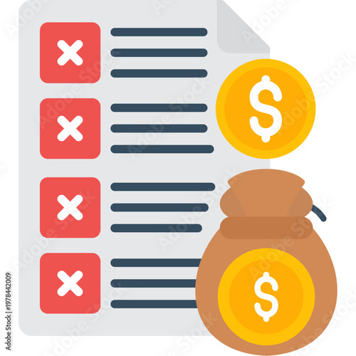 Insolvent Company Icon Vector Element