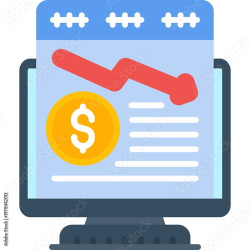 Bankruptcy Filing Icon Vector Element