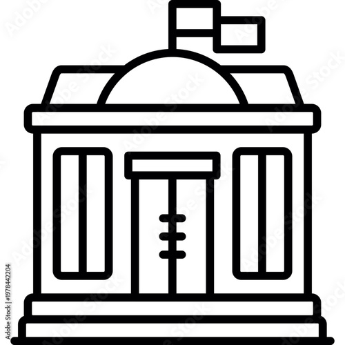 Embassy Icon Vector Element