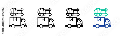 Transportation And Logistics Icon Collection Different Style Outline