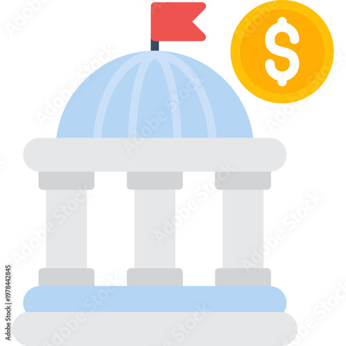 Consulate Icon Vector Element