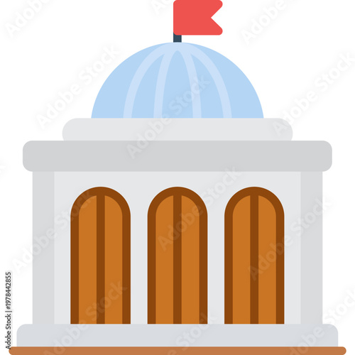 Government Office Icon Vector Element