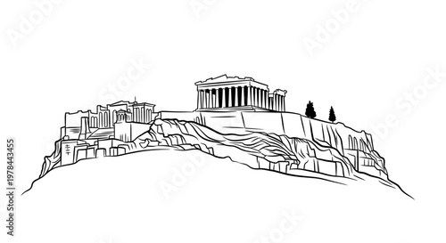 The Acropolis of Athens Ancient Ruin.