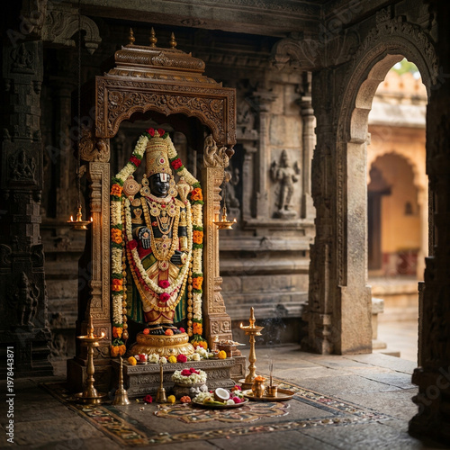 Sacred idol of Lord Vishnu ...
